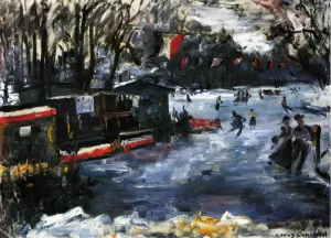 Ice Skating Rink in The Tiergarten, Berlin Oil painting by Lovis Corinth