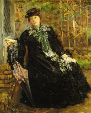 In a Black Coat Oil painting by Lovis Corinth