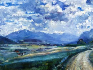 Inn Valley Landscape by Lovis Corinth Oil Painting