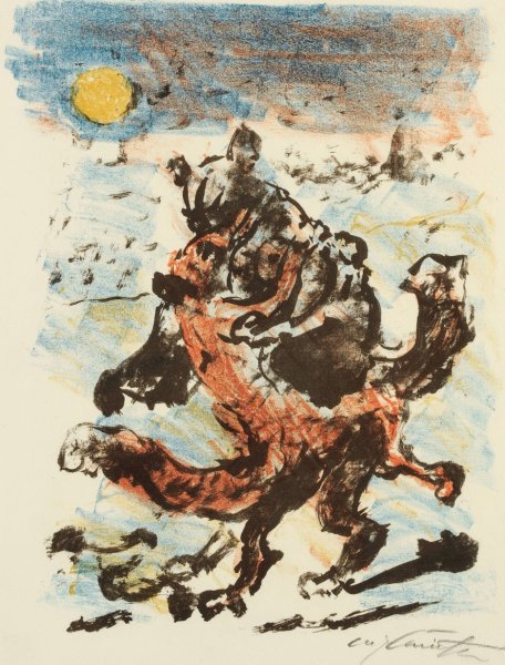 Isegrims Gattin Giremund Gibt Sich Reinecke Hin  by Lovis Corinth - Hand-Painted Oil Painting Reproduction
