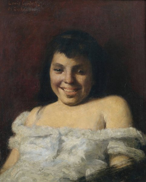 Laughing Girl  by Lovis Corinth - Hand-Painted Oil Painting Reproduction