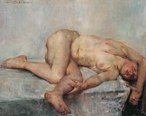 Liegender Weiblicher Akt by Lovis Corinth Oil Painting