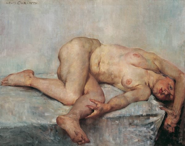 Liegender Weiblicher Akt  by Lovis Corinth - Hand-Painted Oil Painting Reproduction
