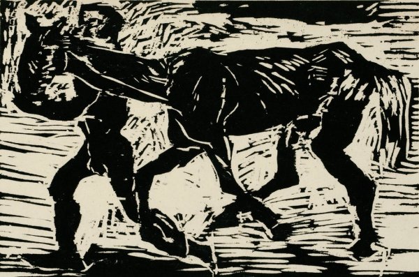 Mann Und Pferd  by Lovis Corinth - Hand-Painted Oil Painting Reproduction