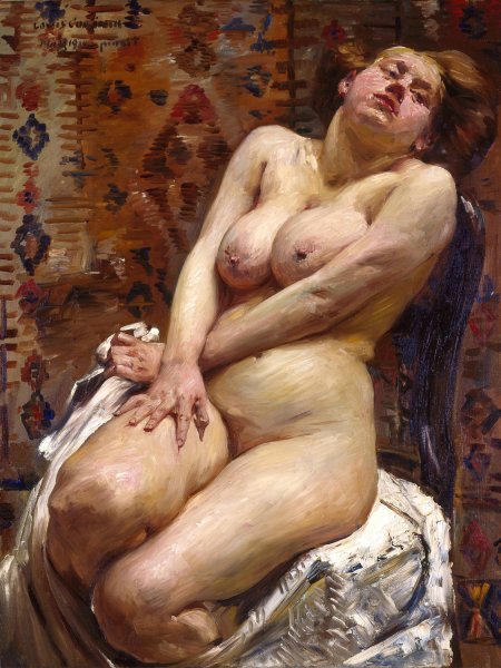 Nana, Female Nude  by Lovis Corinth - Hand-Painted Oil Painting Reproduction