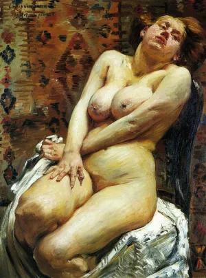 Nana, Female Nude by Lovis Corinth - Oil Painting Reproduction