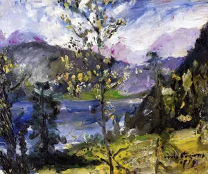 October Show at the Walchensee painting by Lovis Corinth