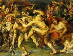 Odysseus Fighting with the Beggar Oil painting by Lovis Corinth