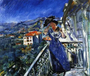 On the Balcony in Bordighera by Lovis Corinth Oil Painting