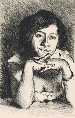 Portrait of a woman by Lovis Corinth Oil Painting