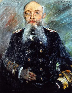 Portrait of Admiral Alfred von Tirpitz by Lovis Corinth Oil Painting