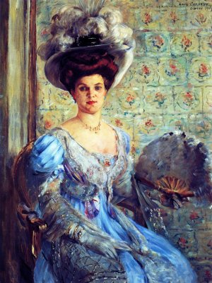 Portrait of Eleonore von Wilke, Countess Finkh Oil painting by Lovis Corinth