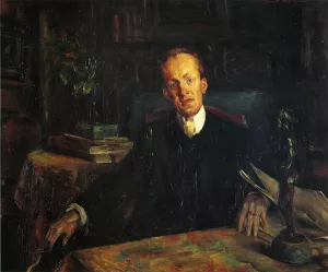 Portrait of Gerhart Hauptmann by Lovis Corinth Oil Painting