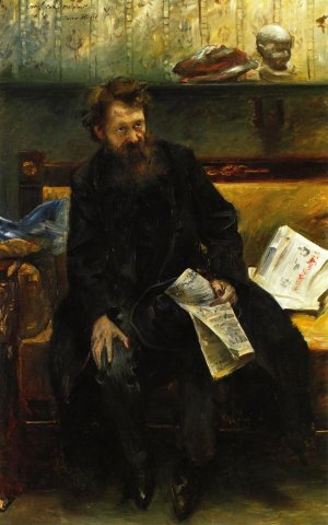 Portrait of the Poet Peter Hille Oil painting by Lovis Corinth
