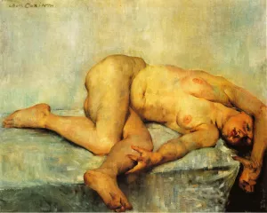 Reclining Female Nude by Lovis Corinth Oil Painting