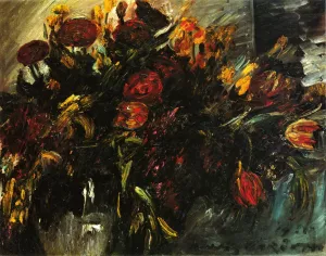 Red and Yellow Tulips by Lovis Corinth - Oil Painting Reproduction