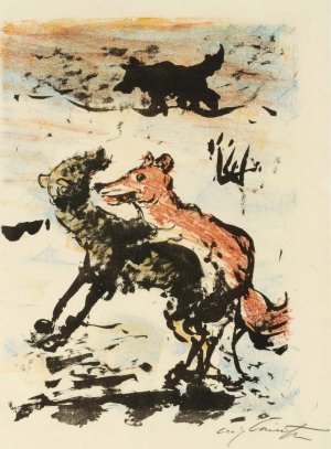 Reinecke Besteigt Giremund, Isegrims Frau by Lovis Corinth Oil Painting