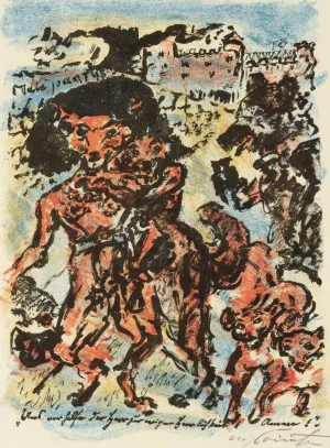 Reinecke Mit Frau Und Kindern, Stolz uber Seine ErhOhung Zum Kanzler Des Reiches Oil painting by Lovis Corinth