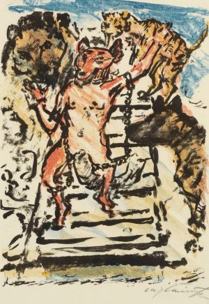 Reinecke, Mit Ketten Gefesselt, Erwartet Seine Hinrichtung Oil painting by Lovis Corinth