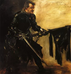 Rudolph Rittner as Florian Geyer, First Version painting by Lovis Corinth