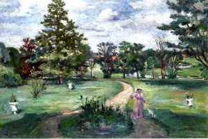 Schlosspark by Lovis Corinth Oil Painting