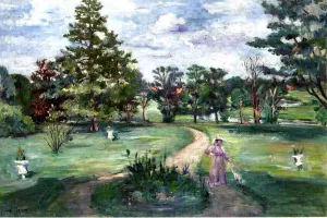Schlosspark by Lovis Corinth Oil Painting