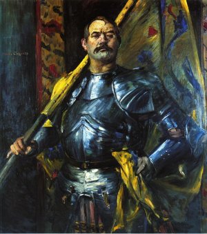 Self Portrait as Standard Bearer Oil painting by Lovis Corinth