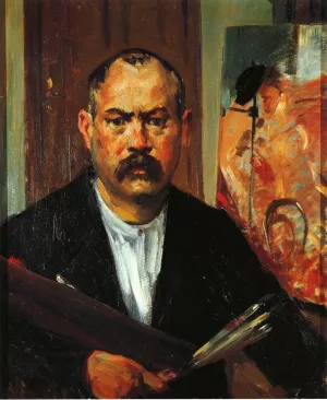 Self Portrait without Collar by Lovis Corinth Oil Painting