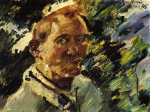 Small Self Portrait at the Walchensee Oil painting by Lovis Corinth