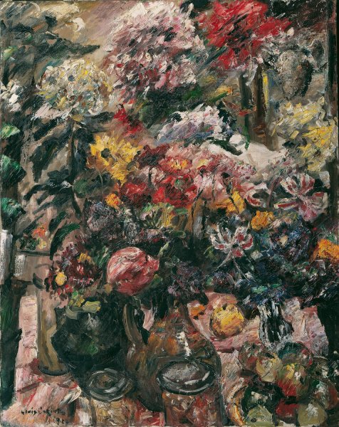 Stillleben Mit Chrysanthemen Und Amaryllis  by Lovis Corinth - Hand-Painted Oil Painting Reproduction