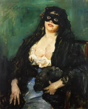 The Black Mask Oil painting by Lovis Corinth