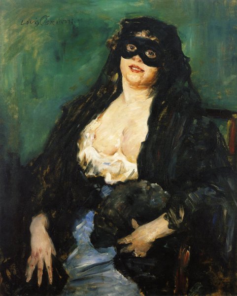 Main Product Photo of The Black Mask Painting by Lovis Corinth