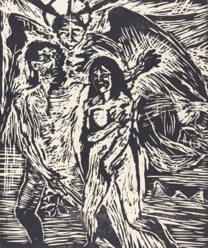 The Expulsion from Paradise by Lovis Corinth Oil Painting