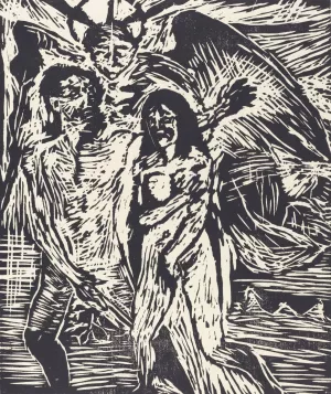 The Expulsion from Paradise by Lovis Corinth Oil Painting