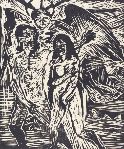 The Expulsion from Paradise  by Lovis Corinth - Hand-Painted Oil Painting Reproduction