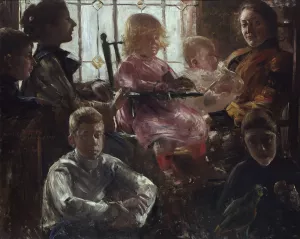 The Family of the Painter Fritz Rumpf Oil painting by Lovis Corinth