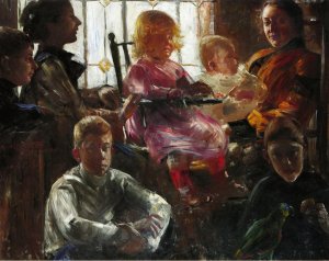 The Family of the Painter Fritz Rumpf Oil painting by Lovis Corinth