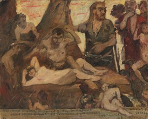 The Homeric Laughter by Lovis Corinth Oil Painting