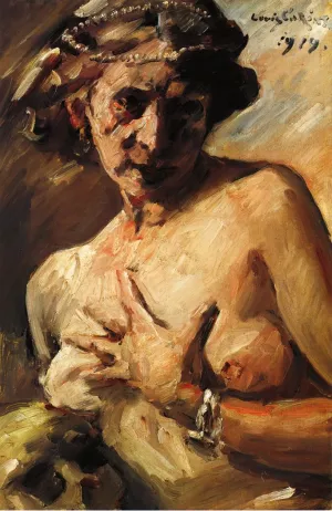 The Magdalene with Pearls in Her Hair by Lovis Corinth - Oil Painting Reproduction