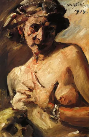 The Magdalene with Pearls in Her Hair by Lovis Corinth Oil Painting