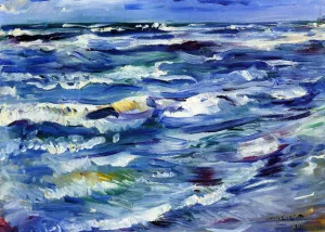 The Sea near La Spezia Oil painting by Lovis Corinth