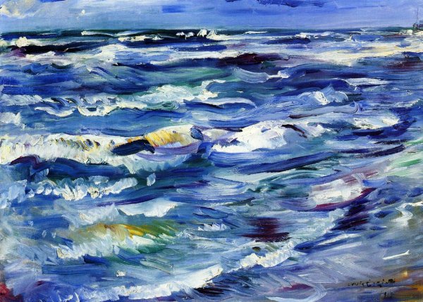 Main Product Photo of The Sea near La Spezia Painting by Lovis Corinth