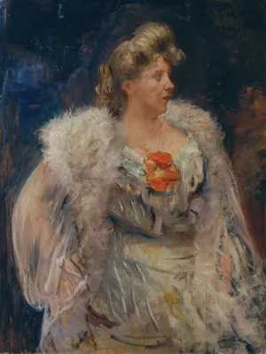The singer Frieda Halbe Oil painting by Lovis Corinth