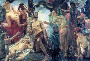 The Temptation of Saint Anthony after Gustave Flaubert Oil painting by Lovis Corinth