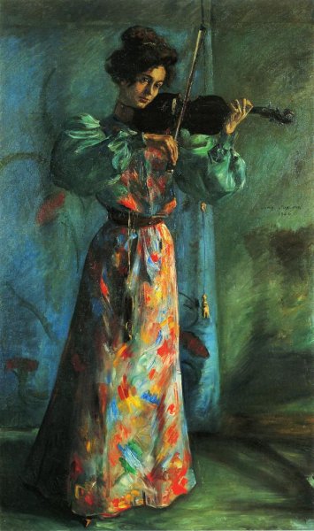 Main Product Photo of The Violinist Painting by Lovis Corinth