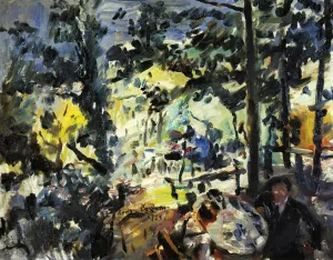 The Walchensee, On the Terrace by Lovis Corinth Oil Painting
