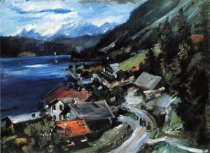 The Walchensee, Serpentine Oil painting by Lovis Corinth