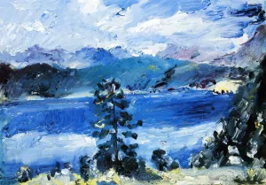 The Walchensee with a Larch Tree Oil painting by Lovis Corinth