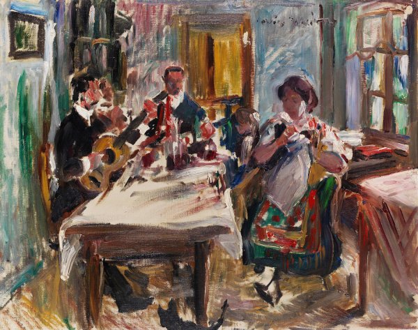 Tiroler Bauernstube  by Lovis Corinth - Hand-Painted Oil Painting Reproduction