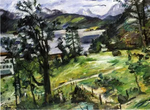 Walchensee Landscape with a Larch by Lovis Corinth Oil Painting